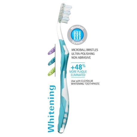 Elgydium Microball Whitening Toothbrush Soft ( X8 Packs )